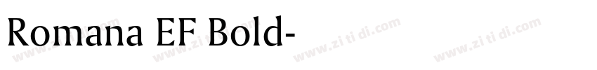 Romana EF Bold字体转换